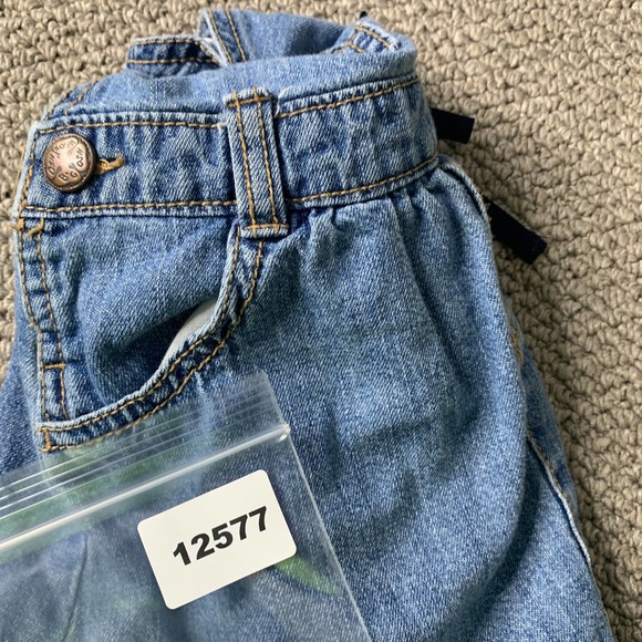 Oshkosh B'gosh Girls Jumper Dress Size 3T Blue Medium‎ Wash Denim Sleeveless - Picture 8 of 8